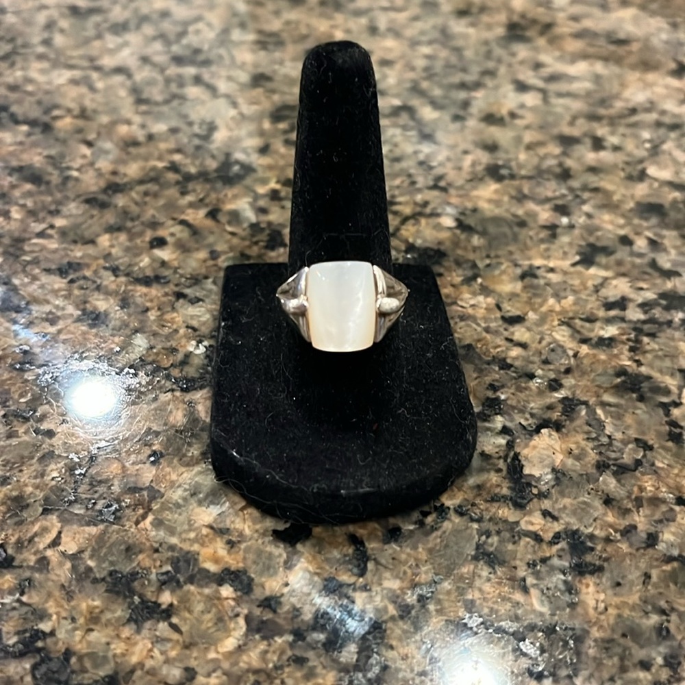Sterling Silver and Mother of Pearl Ring